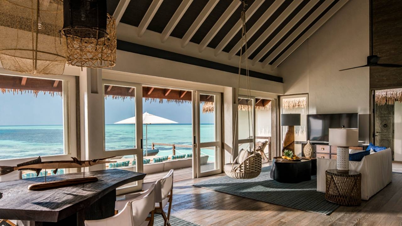 双卧室水上别墅-Two Bedroom Water Villa 房型图片及房间装修风格(四季沃亚瓦私人岛 four saesaon private island at voavah)海岛马尔代夫 